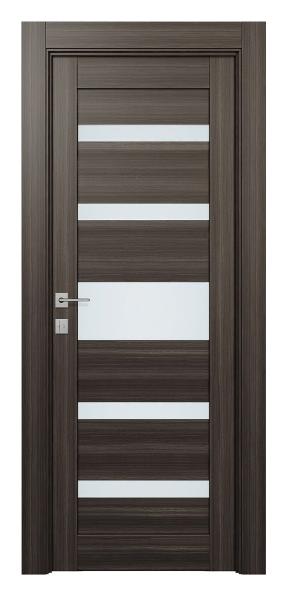 Belldinni Gina Vetro Gray Oak Laminated Modern Interior Door