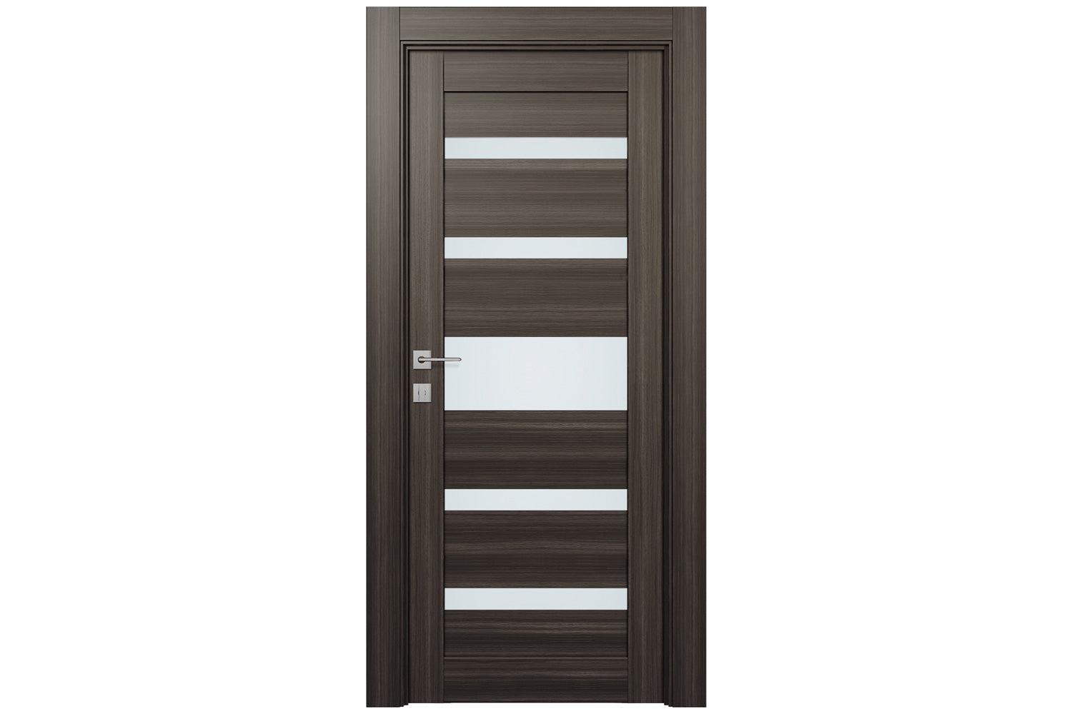 Belldinni Gina Vetro Gray Oak Laminated Modern Interior Door - Single Door