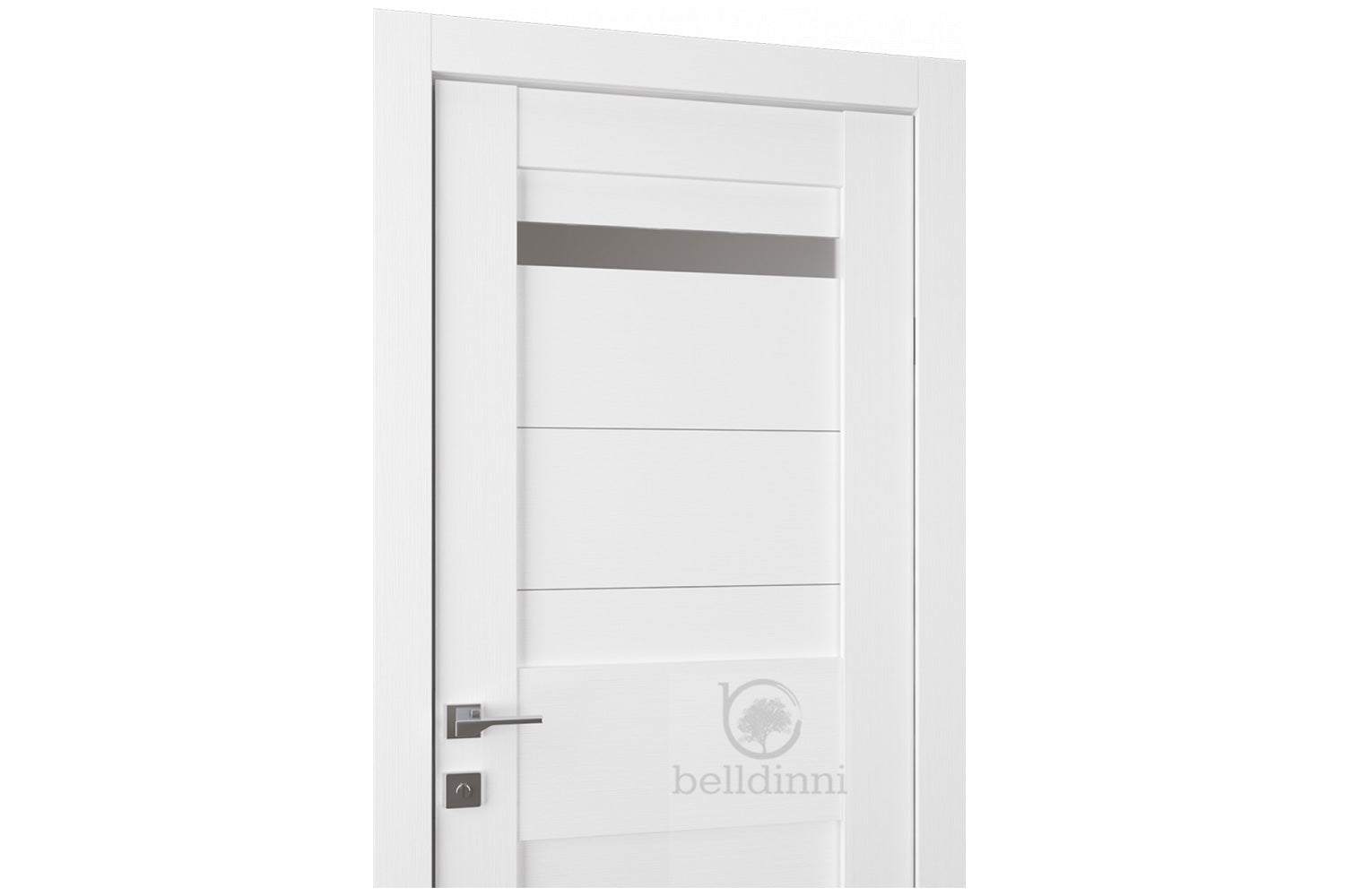 Belldinni Imma Vetro Bianco Noble Laminated Modern Interior Door