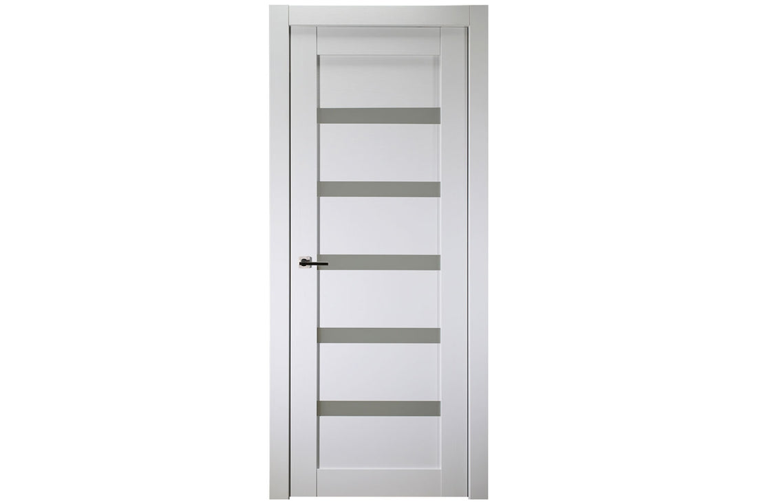 Belldinni Leora Vetro Bianco Noble Laminated Modern Interior Door - Single Door