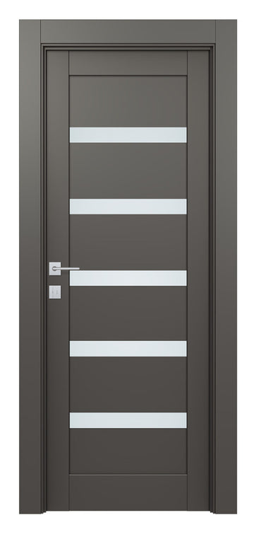 Belldinni Leora Vetro Gray Matte Laminated Modern Interior Door