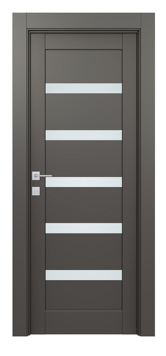 Belldinni Leora Vetro Gray Matte Laminated Modern Interior Door