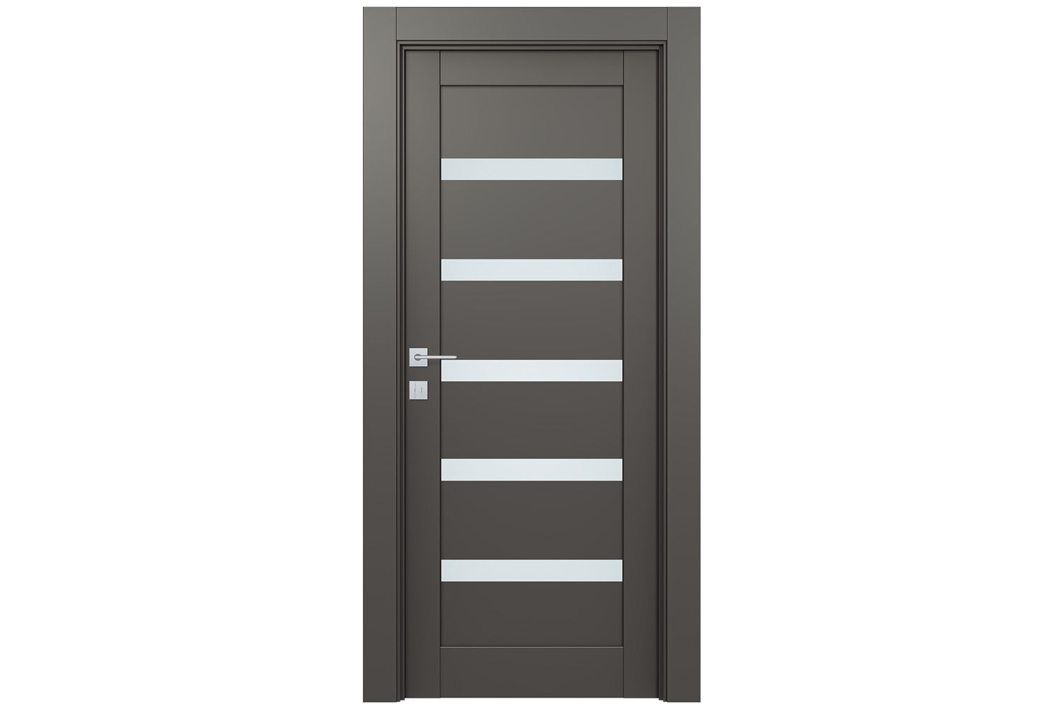 Belldinni Leora Vetro Gray Matte Laminated Modern Interior Door - Single Door