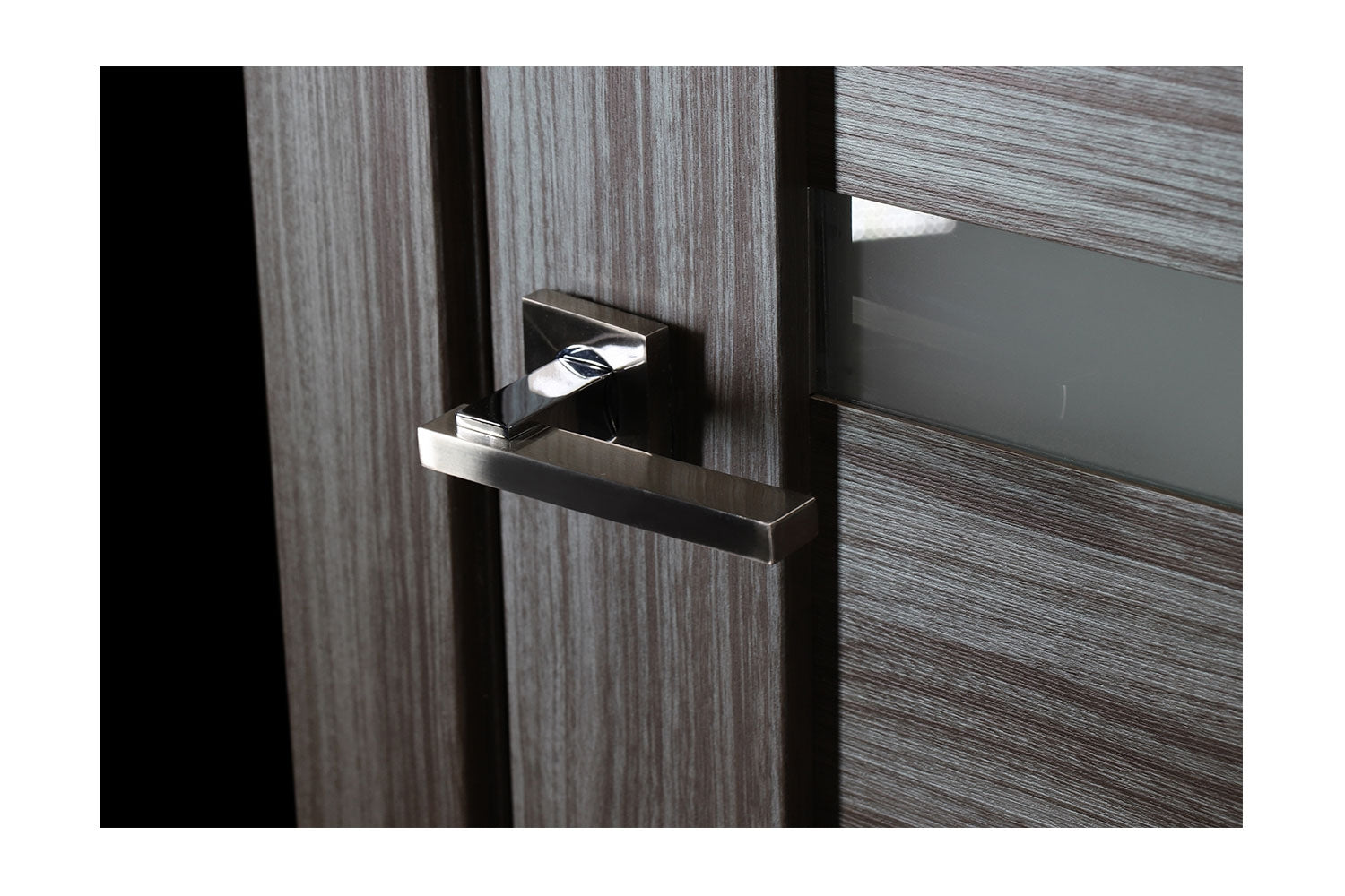 Belldinni Leora Vetro Gray Oak Laminated Modern Interior Door