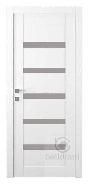 Belldinni Leora Vetro Snow White Laminated Modern Interior Door
