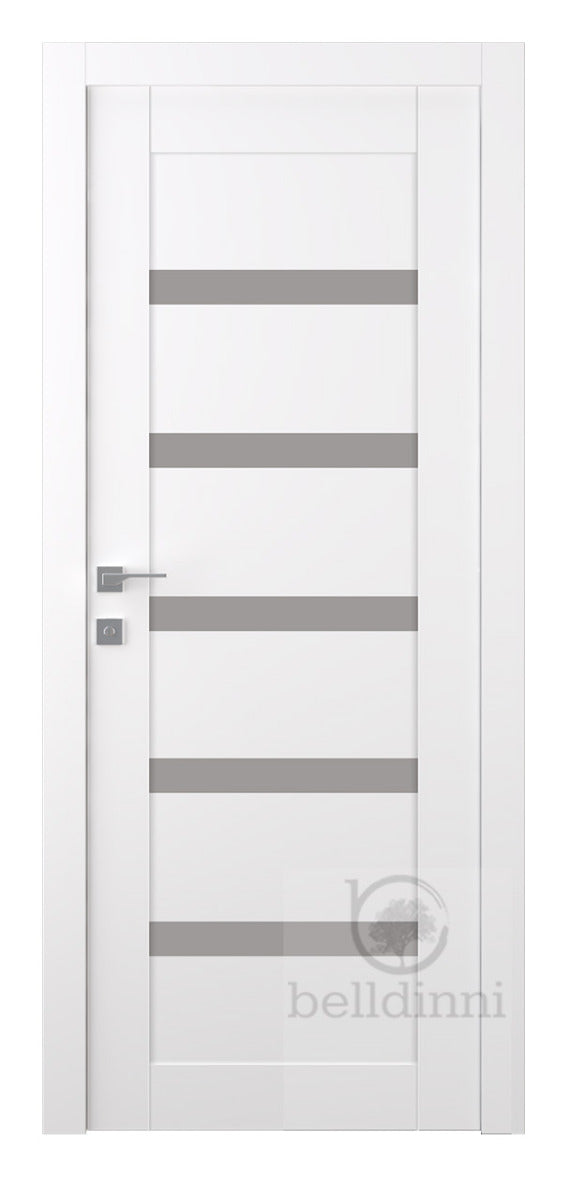 Belldinni Leora Vetro Snow White Laminated Modern Interior Door