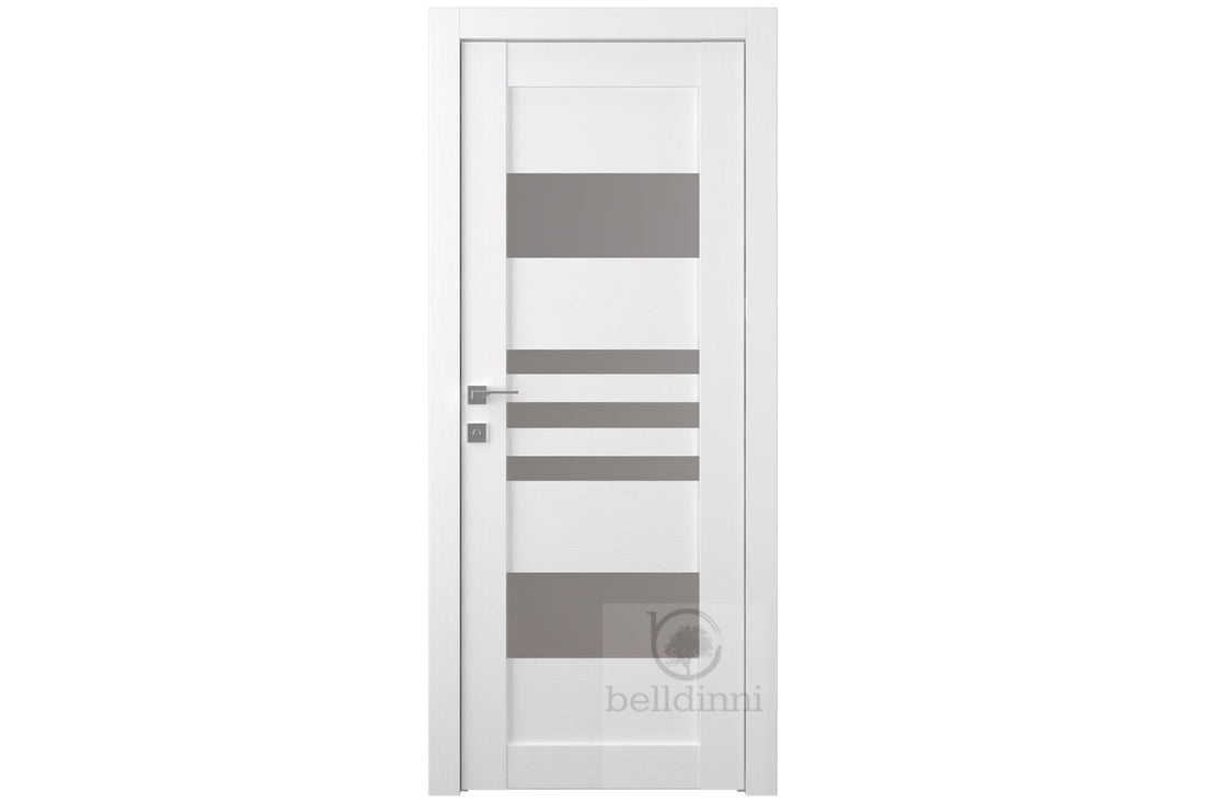 Belldinni Leti Vetro Bianco Noble Laminated Modern Interior Door - Single Door