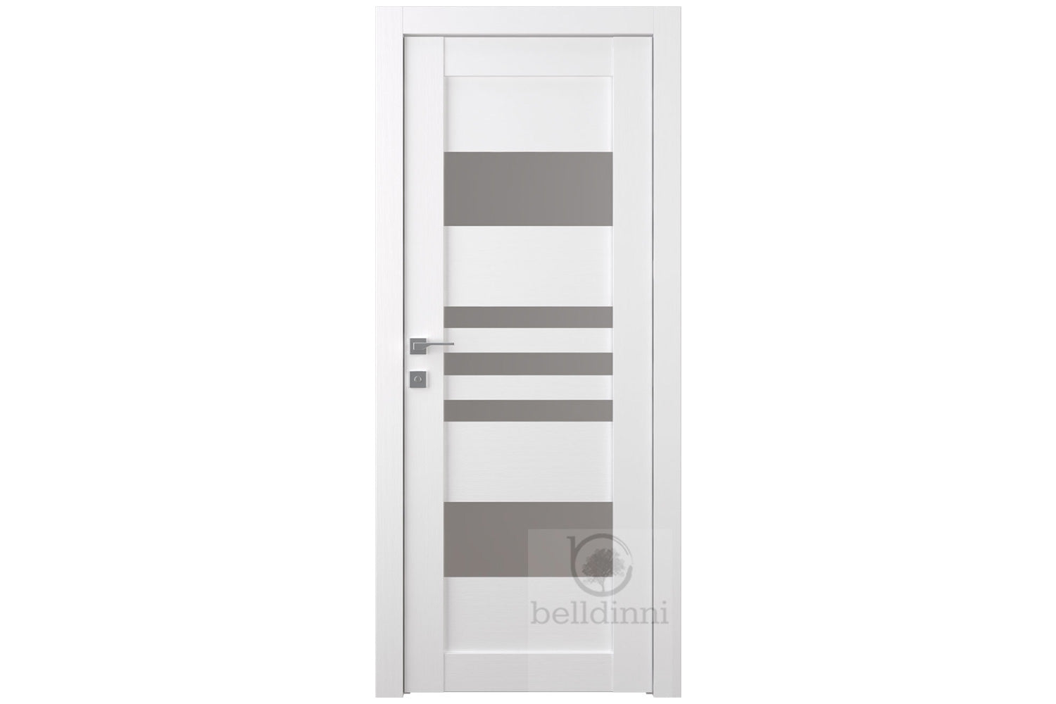 Belldinni Leti Vetro Bianco Noble Laminated Modern Interior Door - Single Door