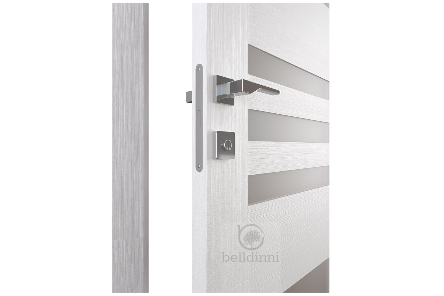 Belldinni Leti Vetro Bianco Noble Laminated Modern Interior Door