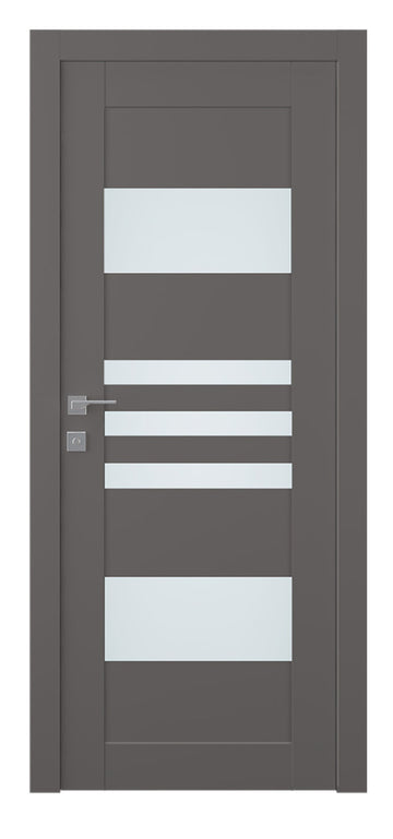 Belldinni Leti Vetro Gray Matte Laminated Modern Interior Door