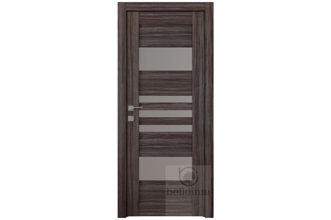 Belldinni LEti Vetro Gray Oak Laminated Modern Interior Door - Single Door