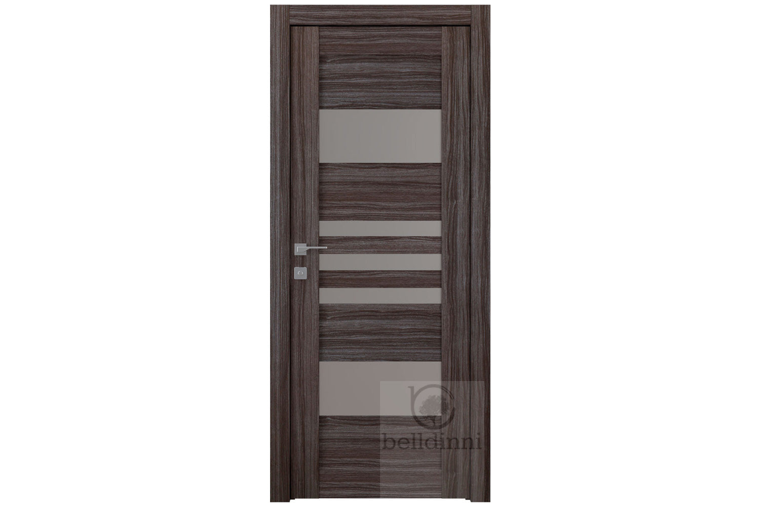 Belldinni LEti Vetro Gray Oak Laminated Modern Interior Door - Single Door