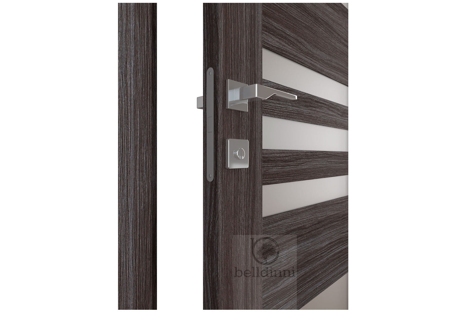 Belldinni LEti Vetro Gray Oak Laminated Modern Interior Door