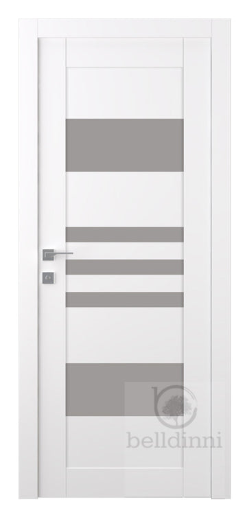 Belldinni Leti Vetro Snow White Laminated Modern Interior Door