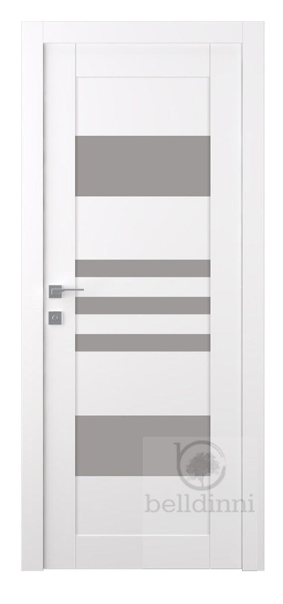 Belldinni Leti Vetro Snow White Laminated Modern Interior Door