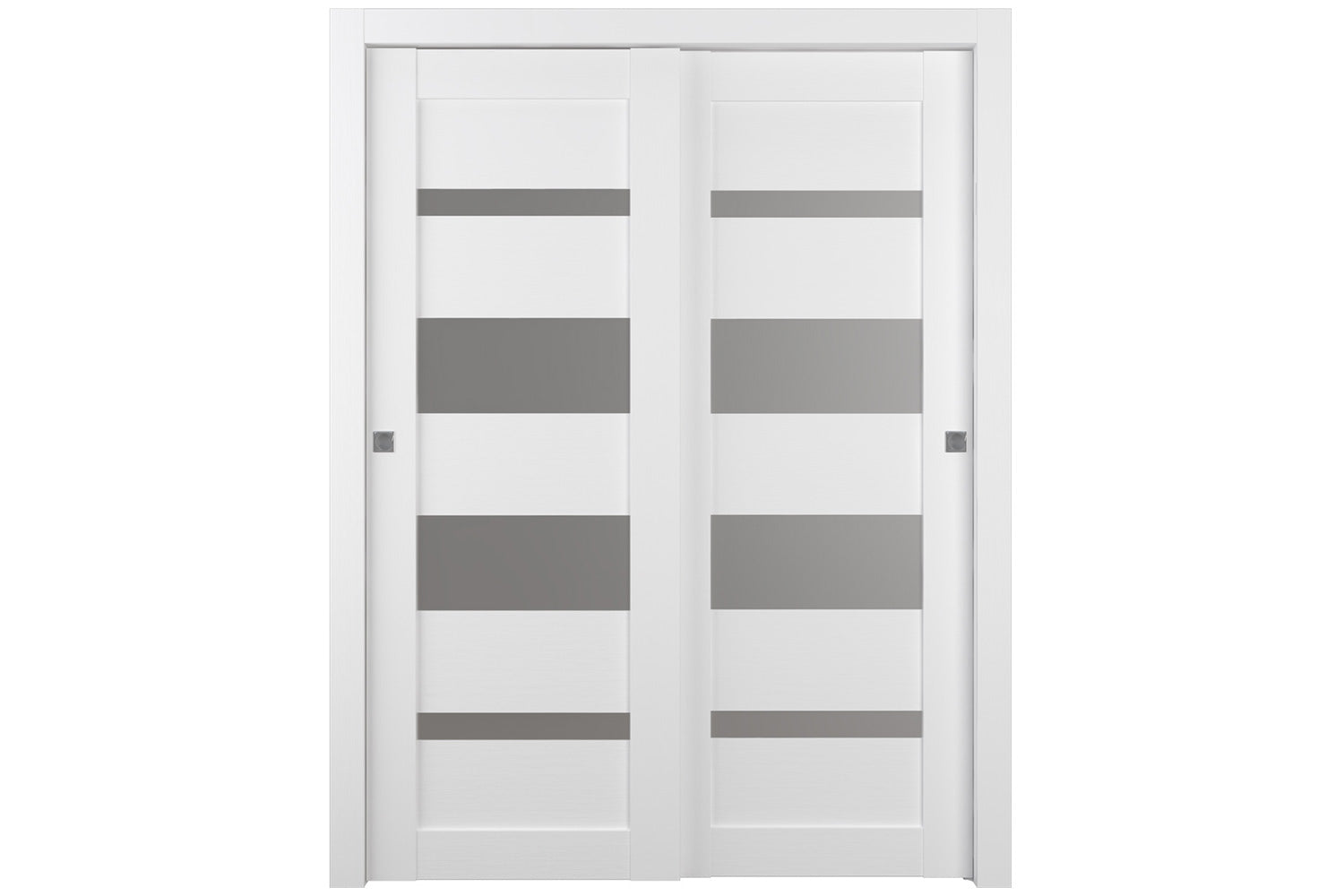 Belldinni Mirella Vetro Bianco Noble Laminated Modern Interior Door - Bypass Door