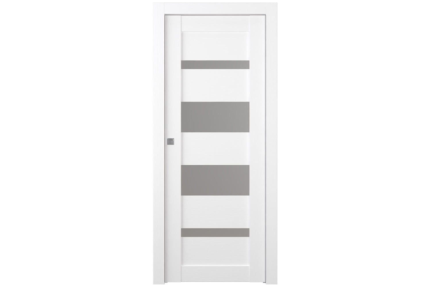 Belldinni Mirella Vetro Bianco Noble Laminated Modern Interior Door - Single Pocket
