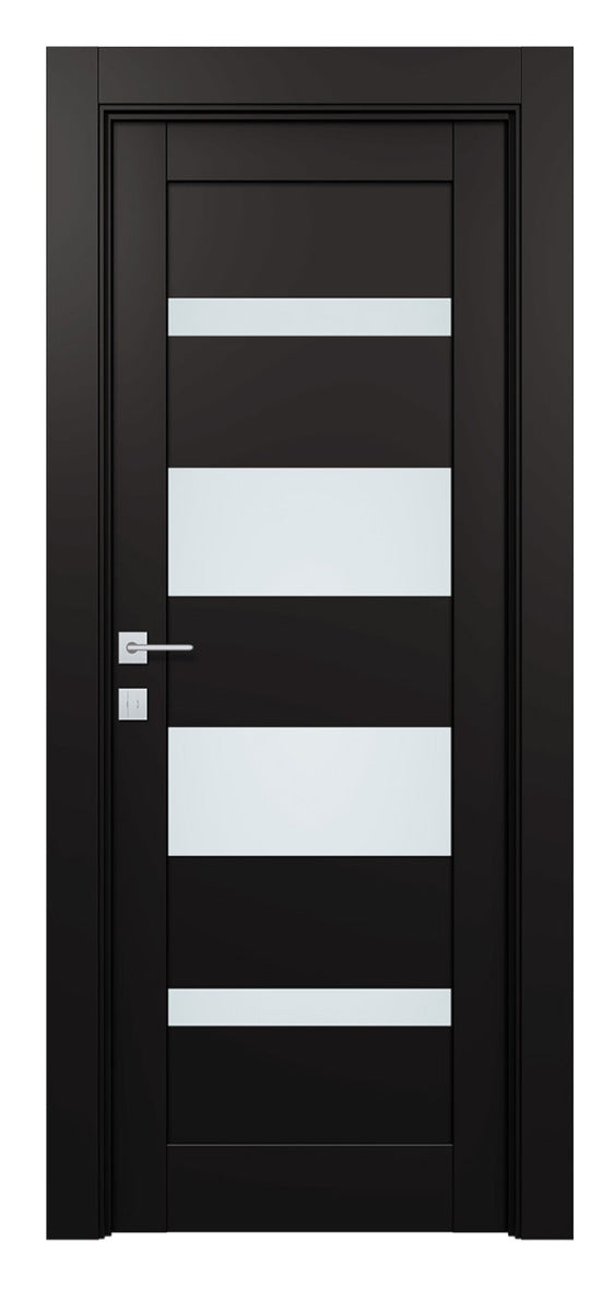 Belldinni Mirella Vetro Black Matte Laminated Modern Interior Door