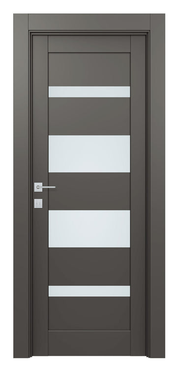 Belldinni Mirella Vetro Gray Matte Laminated Modern Interior Door