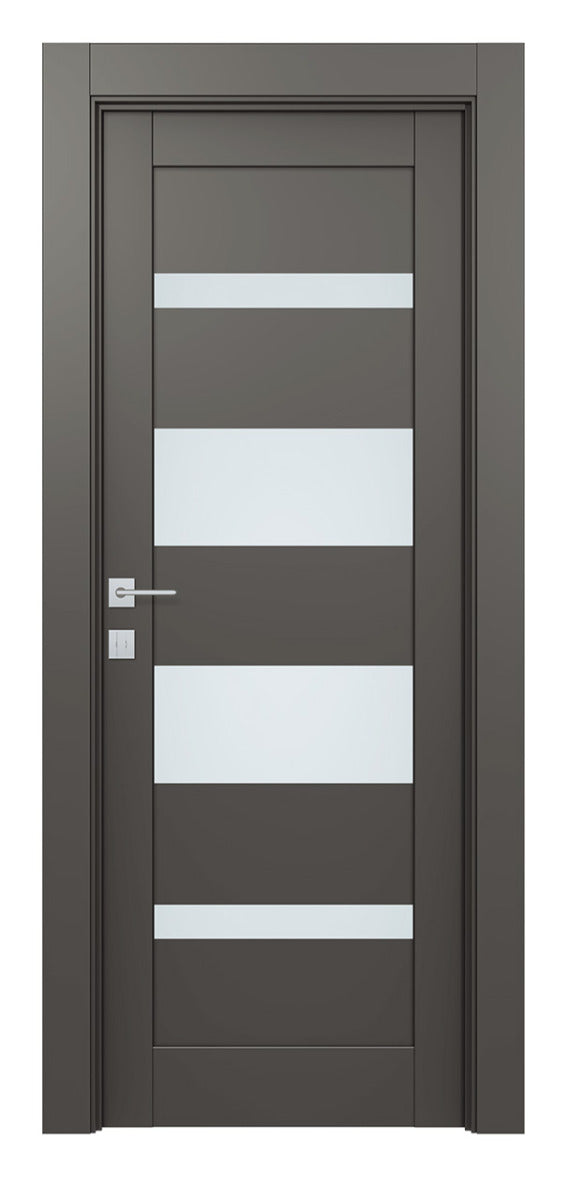 Belldinni Mirella Vetro Gray Matte Laminated Modern Interior Door