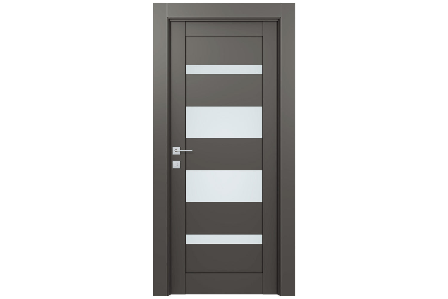 Belldinni Mirella Vetro Gray Matte Laminated Modern Interior Door - Single Door