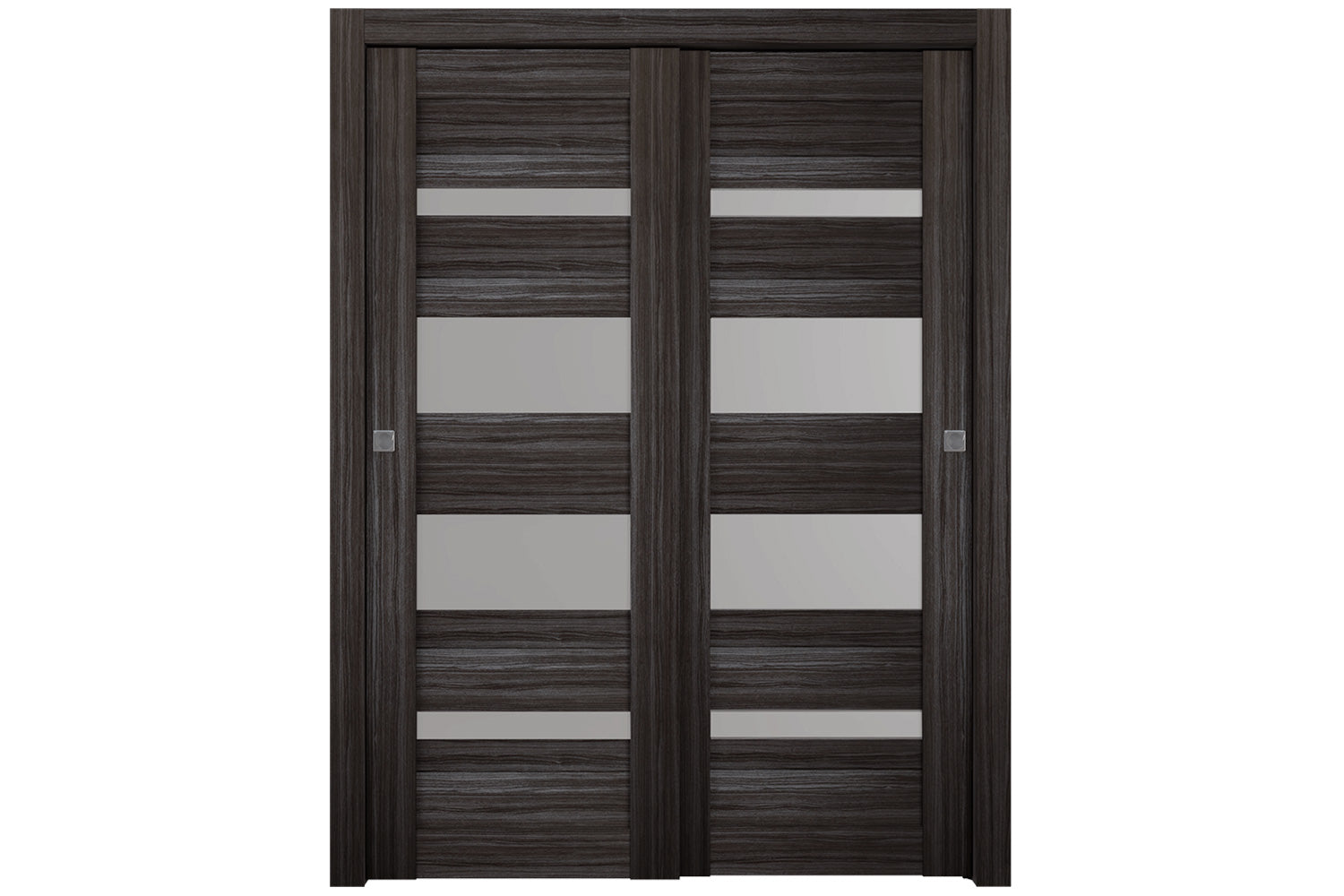 Belldinni Mirella Vetro Gray Oak Laminated Modern Interior Door - Bypass Door