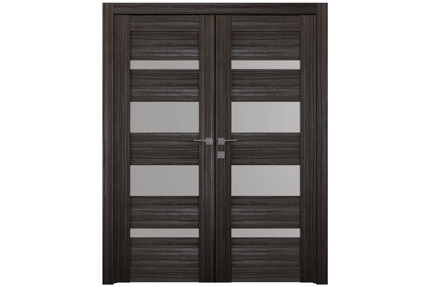 Belldinni Mirella Vetro Gray Oak Laminated Modern Interior Door - Double Door
