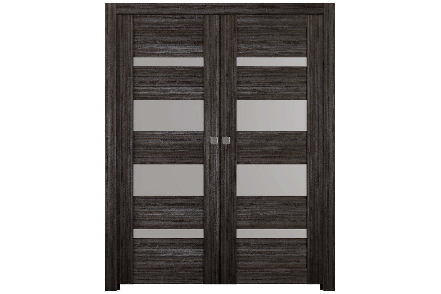 Belldinni Mirella Vetro Gray Oak Laminated Modern Interior Door - Double Pocket