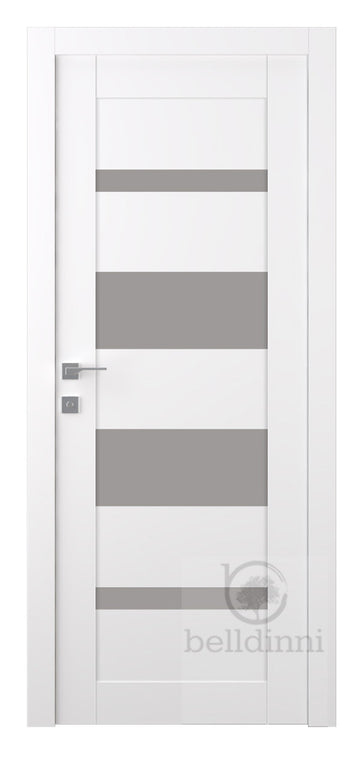 Belldinni Mirella Vetro Snow White Laminated Modern Interior Door