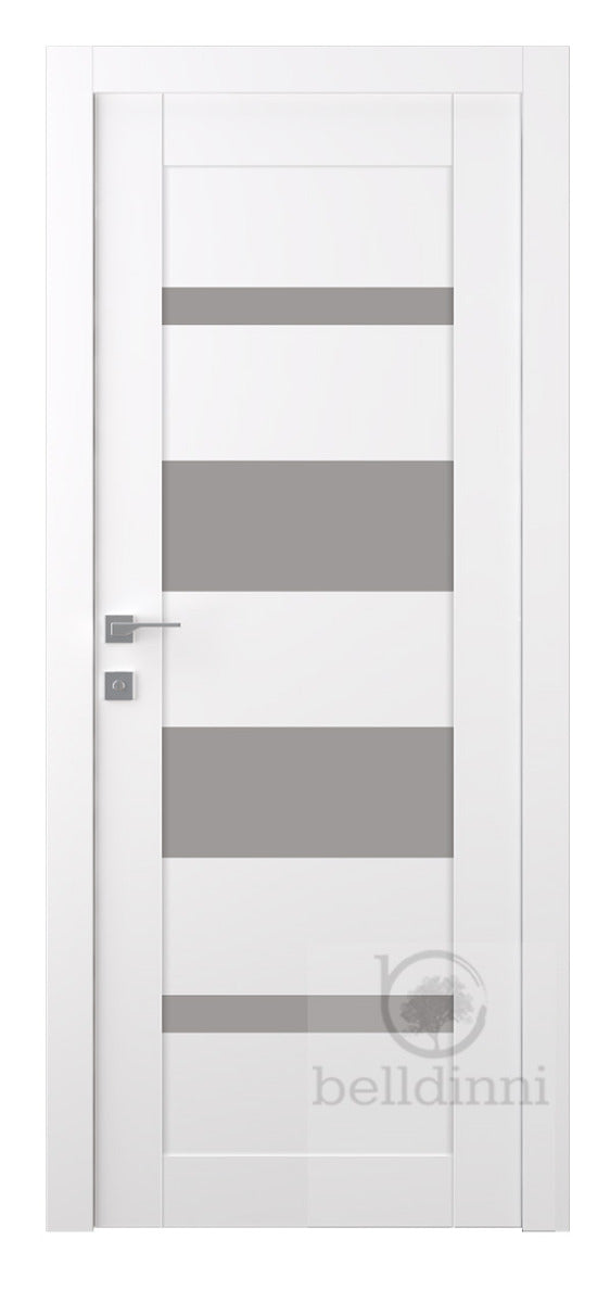 Belldinni Mirella Vetro Snow White Laminated Modern Interior Door
