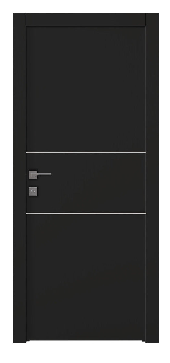 Belldinni Optima 2H Black Matte Laminated Modern Interior Door