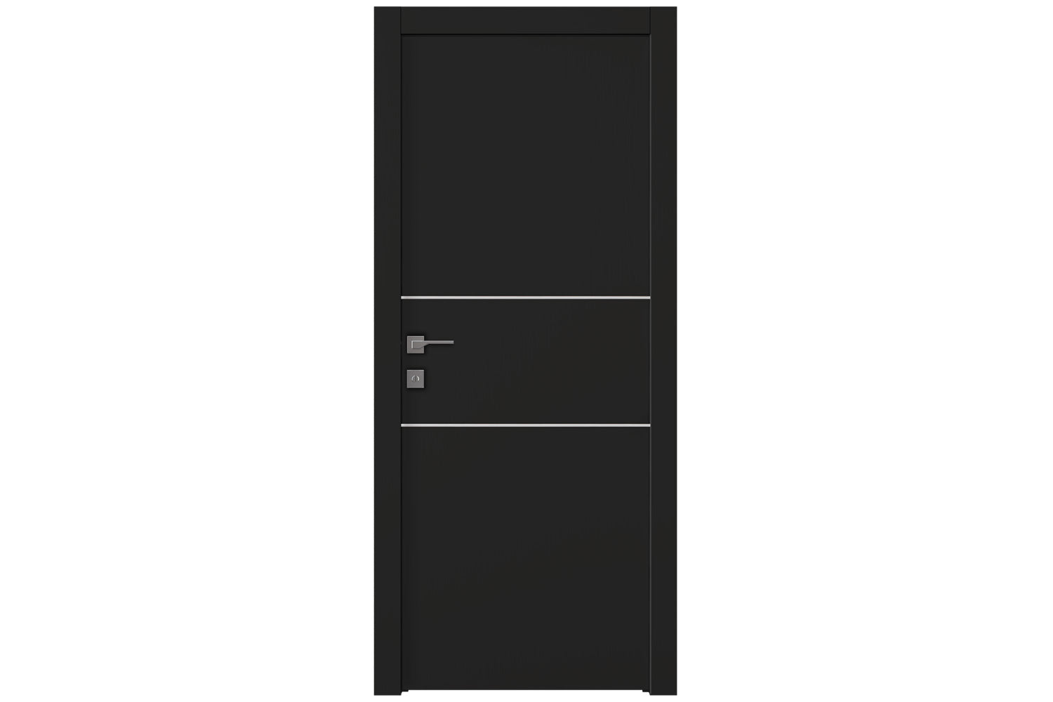 Belldinni Optima 2H Black Matte Laminated Modern Interior Door - Single Door