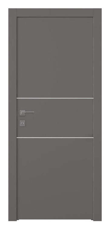 Belldinni Optima 2H Gray Matte Laminated Modern Interior Door