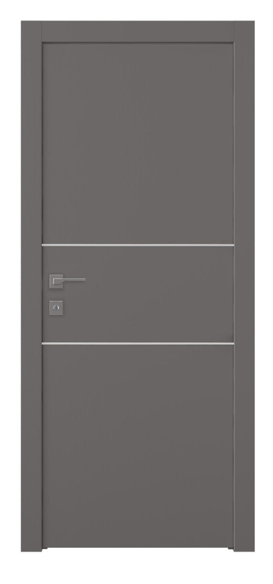 Belldinni Optima 2H Gray Matte Laminated Modern Interior Door