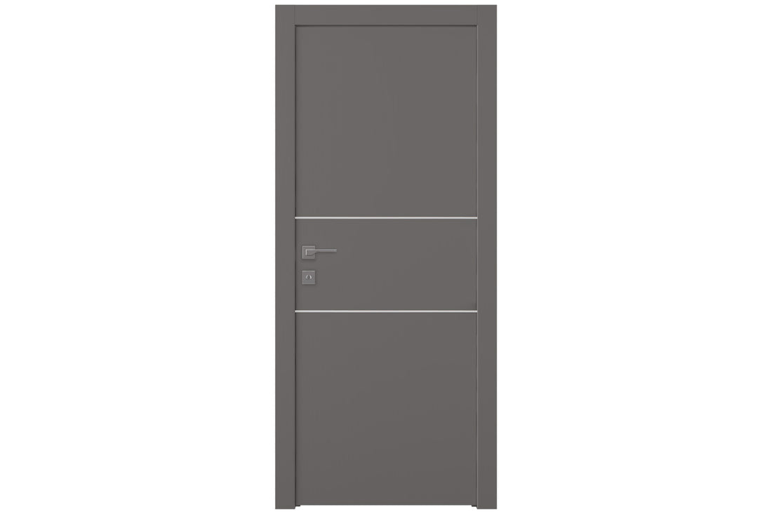 Belldinni Optima 2H Gray Matte Laminated Modern Interior Door - Single Door