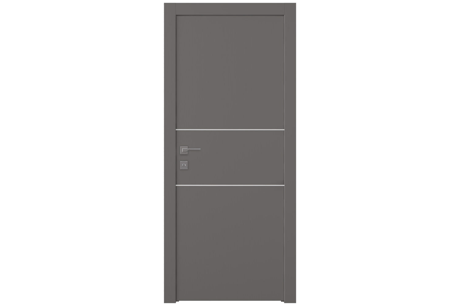 Belldinni Optima 2H Gray Matte Laminated Modern Interior Door - Single Door
