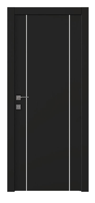 Belldinni Optima 2U Black Matte Laminated Modern Interior Door