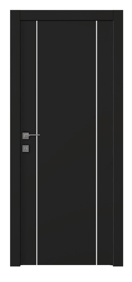 Belldinni Optima 2U Black Matte Laminated Modern Interior Door