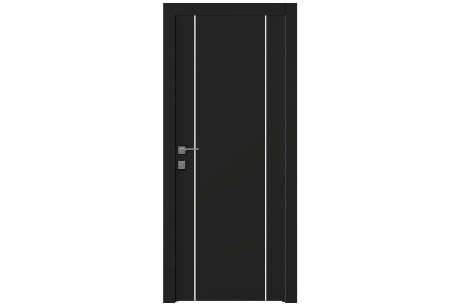 Belldinni Optima 2U Black Matte Laminated Modern Interior Door - Single Door