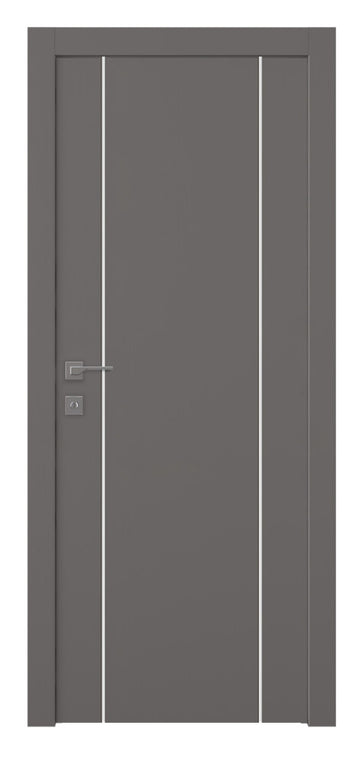 Belldinni Optima 2U Gray Matte Laminated Modern Interior Door