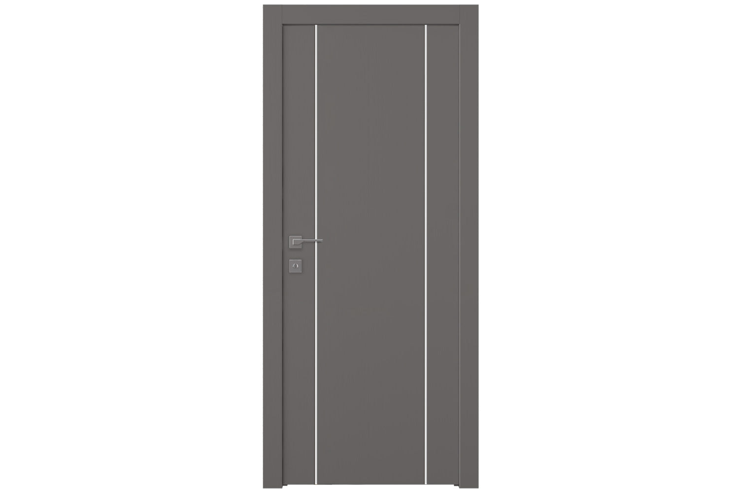 Belldinni Optima 2U Gray Matte Laminated Modern Interior Door - Single Door