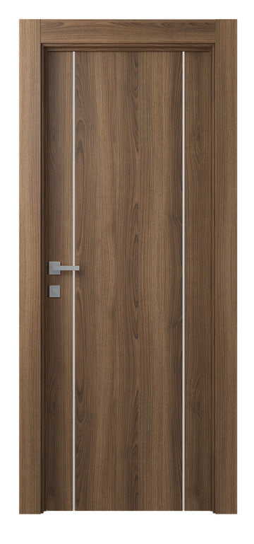 Belldinni Optima 2U Pecan Nutwood Laminated Modern Interior Door
