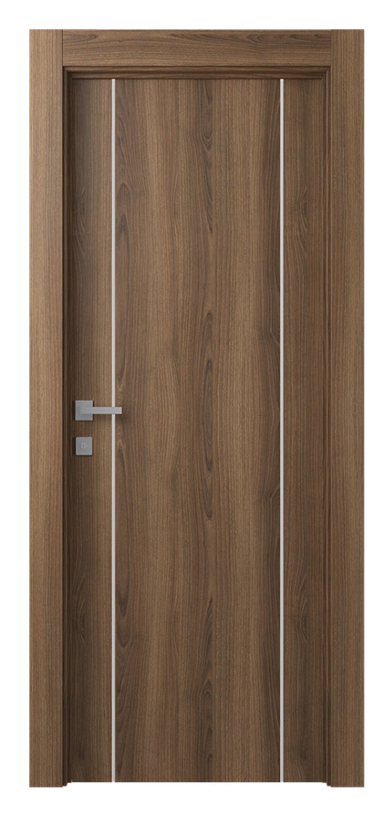 Belldinni Optima 2U Pecan Nutwood Laminated Modern Interior Door