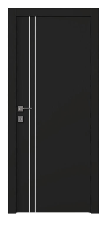 Belldinni Optima 2V Black Matte Laminated Modern Interior Door