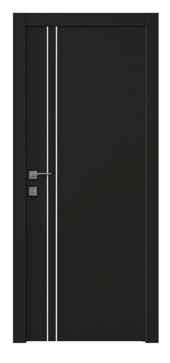 Belldinni Optima 2V Black Matte Laminated Modern Interior Door