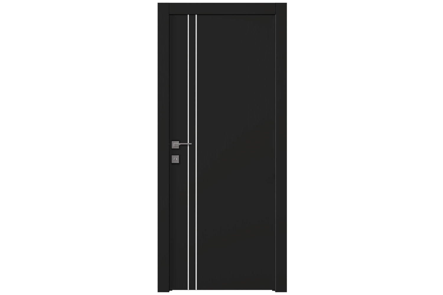 Belldinni Optima 2V Black Matte Laminated Modern Interior Door - Single Door