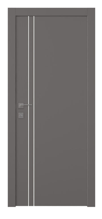 Belldinni Optima 2V Gray Matte Laminated Modern Interior Door