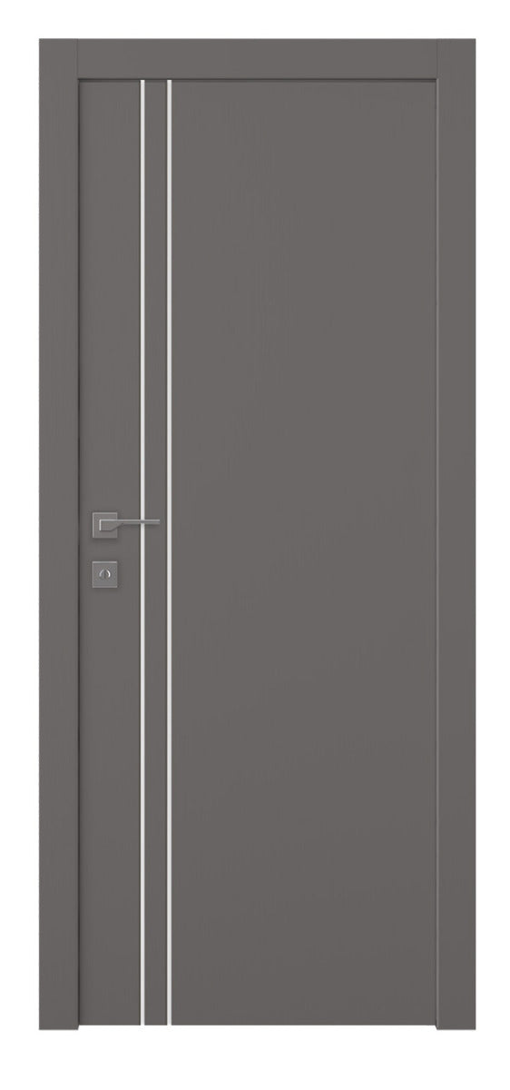 Belldinni Optima 2V Gray Matte Laminated Modern Interior Door