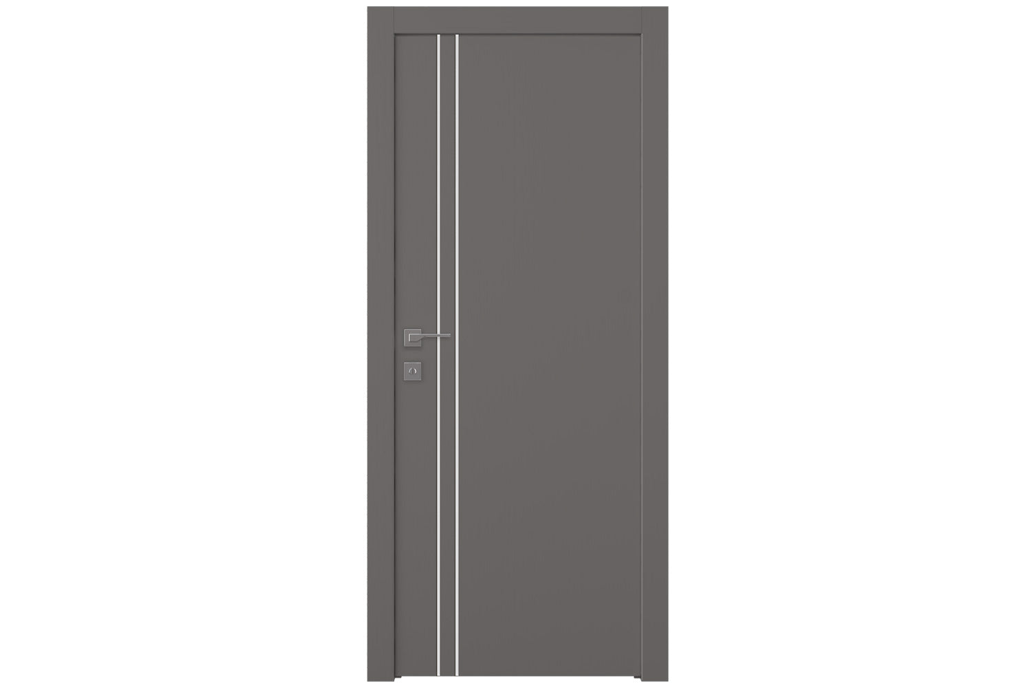 Belldinni Optima 2V Gray Matte Laminated Modern Interior Door - Single Door