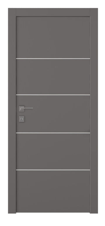 Belldinni Optima 4H Gray Matte Laminated Modern Interior Door
